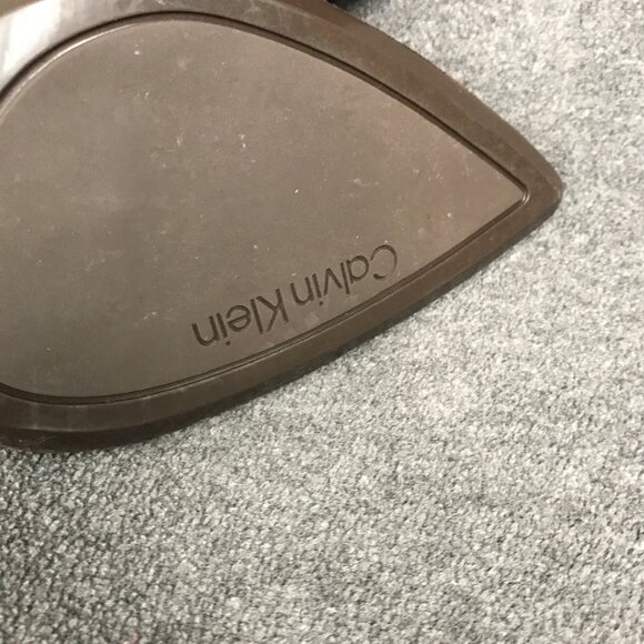 Calvin Klein Gayle Suede Pumps High Heels 3.5 Inch Stiletto Chocolate Brown 7.5 - Picture 7 of 8